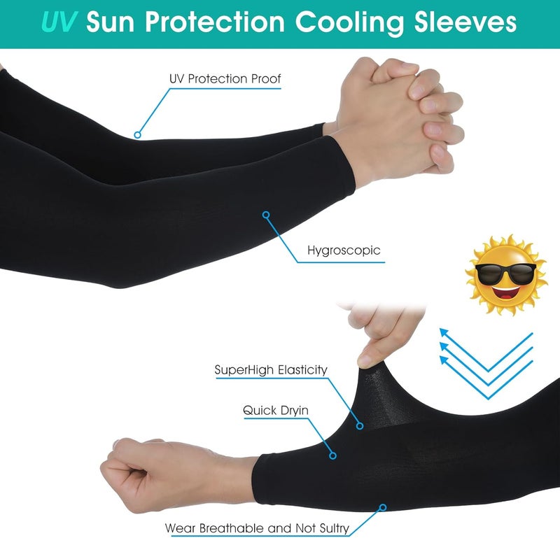 Telooco 2 Pairs Kids Arm Sleeves UV Sun Protector Basketball Arm Sleeve for Boys Girls Athletic Sleeves for Child - Image 4